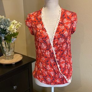 Democracy Faux Wrap Blouse
